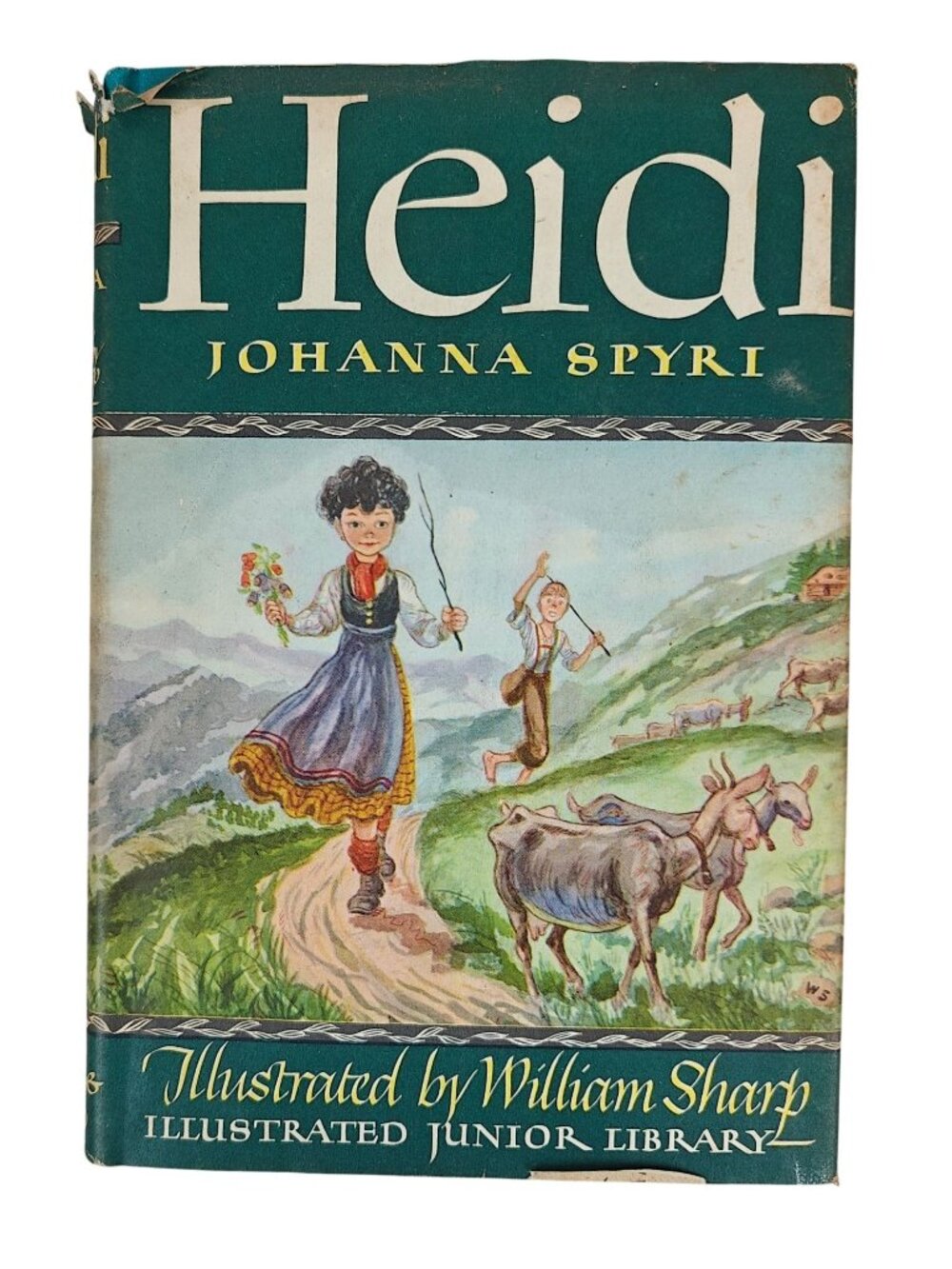 Heidi Johanna Spyri Hardcover Illustrated Junior Library Edition 1945